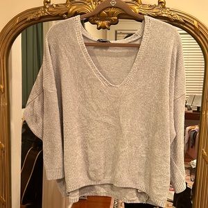 Express Grey Chenille Sweater